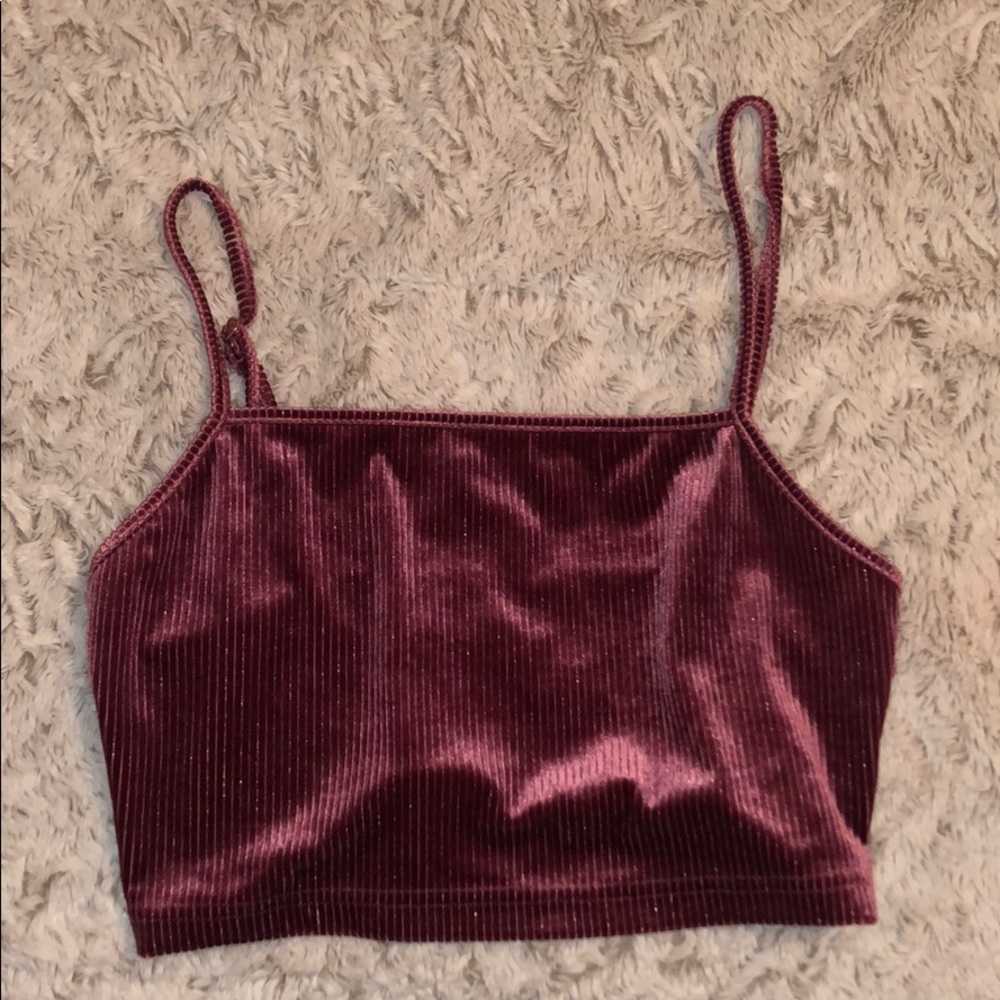 Glitter cropped tank top size small